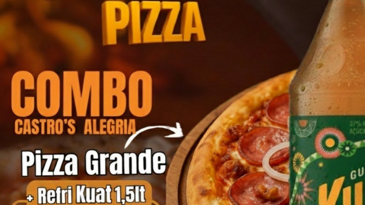 Arte do combo Alegria da Castro's Pizza
